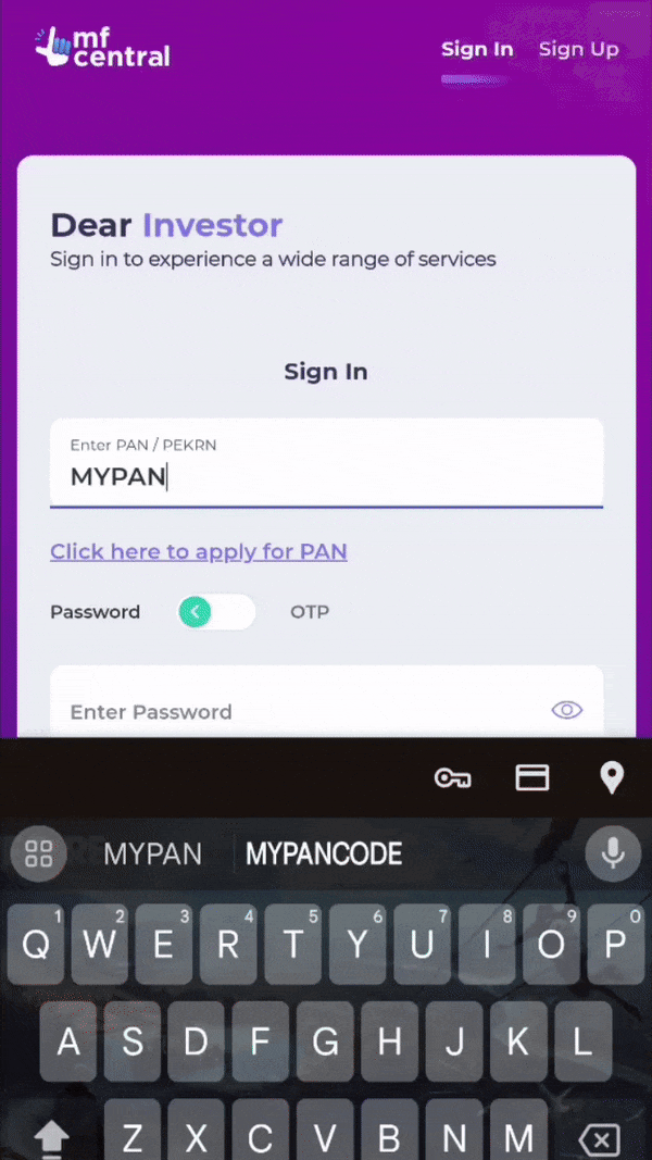 1000034184 MF Central Sign in Login process